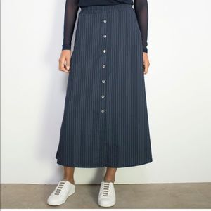 Anatomie Octavia Lux Stripe Long Skirt Navy